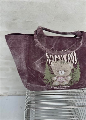 Medium trapeze shopper now teddy bear Port Royale C2080040 Ganni 